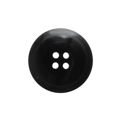 Plastic 4- Hole Button - 36L/23mm - Black with Rounded Square Center