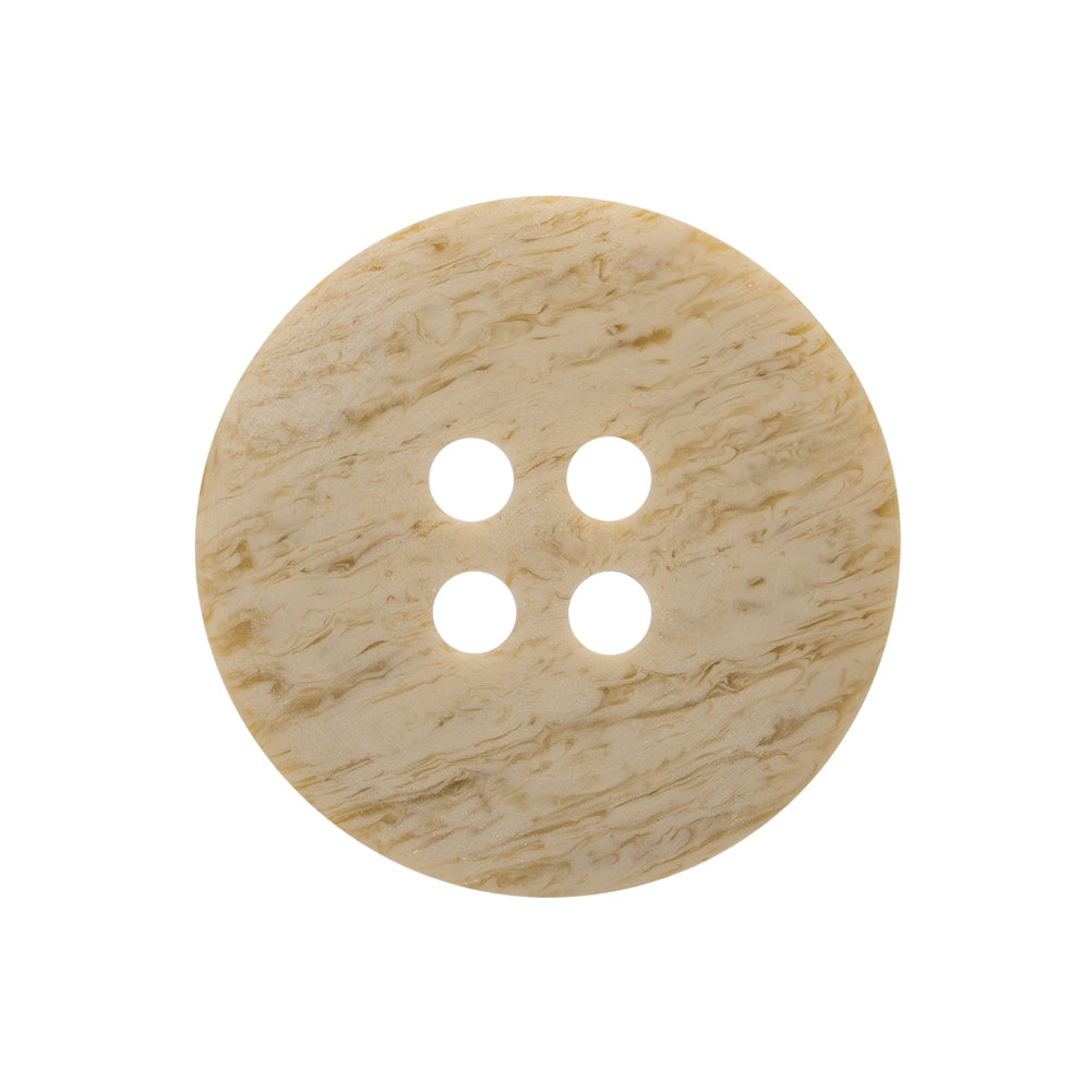 Bone 4-Hole Button - 40L/25.5mm - White and Beige Subtle Swirls - Detail