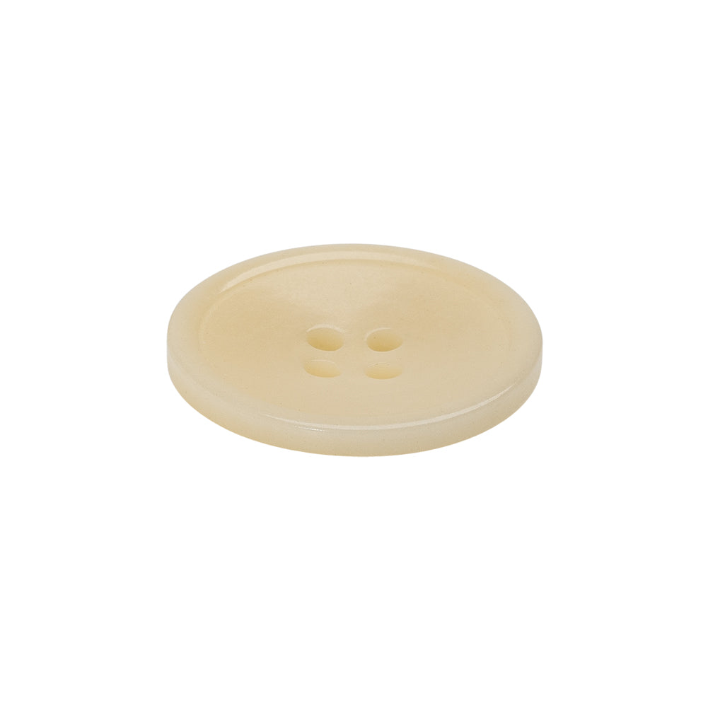 Bone 4-Hole Button - 36L/23mm - Ivory Dish Shaped - Folded