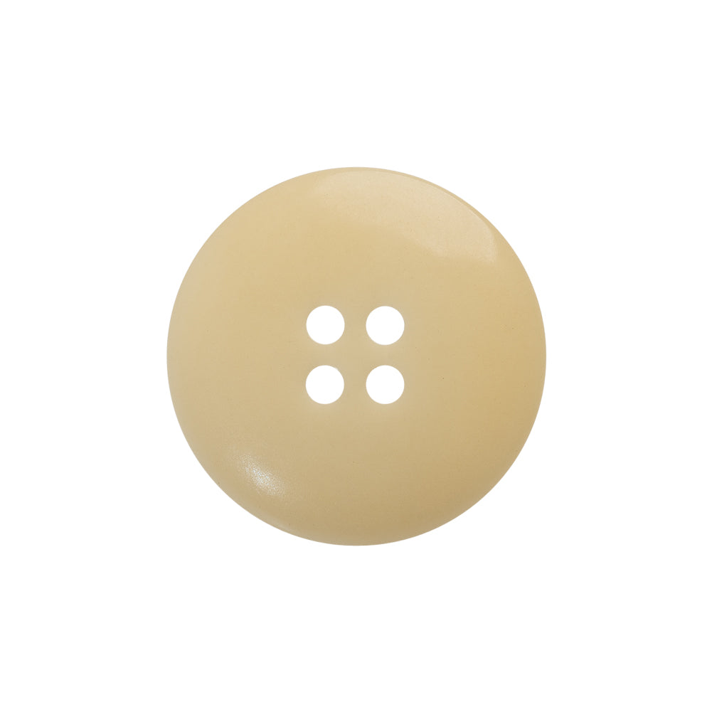 Bone 4-Hole Button - 36L/23mm - Ivory Dish Shaped - Detail