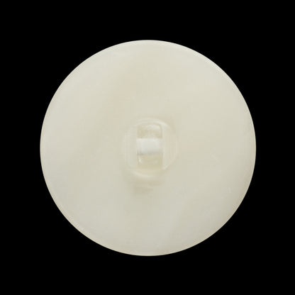 Plastic Shank Back Button - 44L/28mm - Iridescent White Swirl Shallow Dish