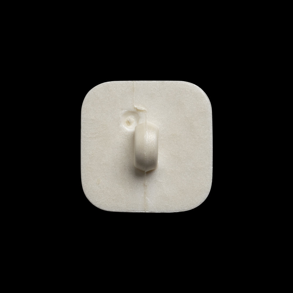 Square Plastic Shank Back Button - 30L/19mm - Off White Shimmer - Detail