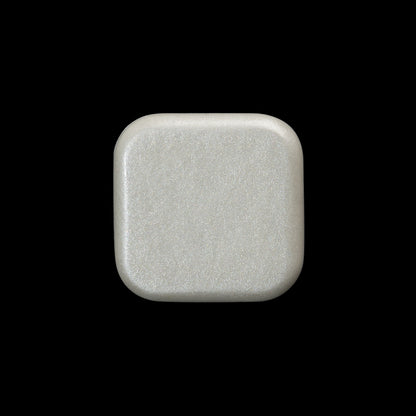 Square Plastic Shank Back Button - 30L/19mm - Off White Shimmer
