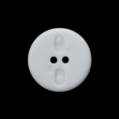 Plastic 2-Hole Button - 36L/23mm - White Decorative Ropes 2-Piece