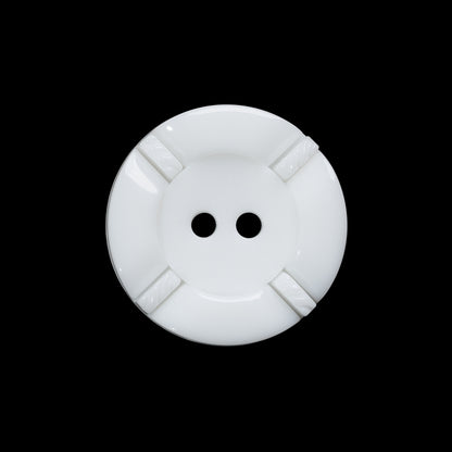 Plastic 2-Hole Button - 36L/23mm - White Decorative Ropes 2-Piece