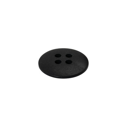 Plastic 4-Hole Button - 24L/15mm - Matte Black Smooth Top
