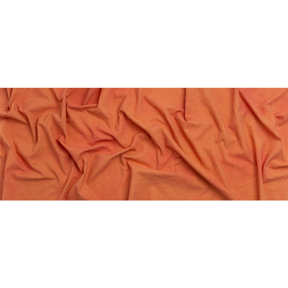 Terracotta Mottled Wrinkled Lightweight Cotton Canvas Full