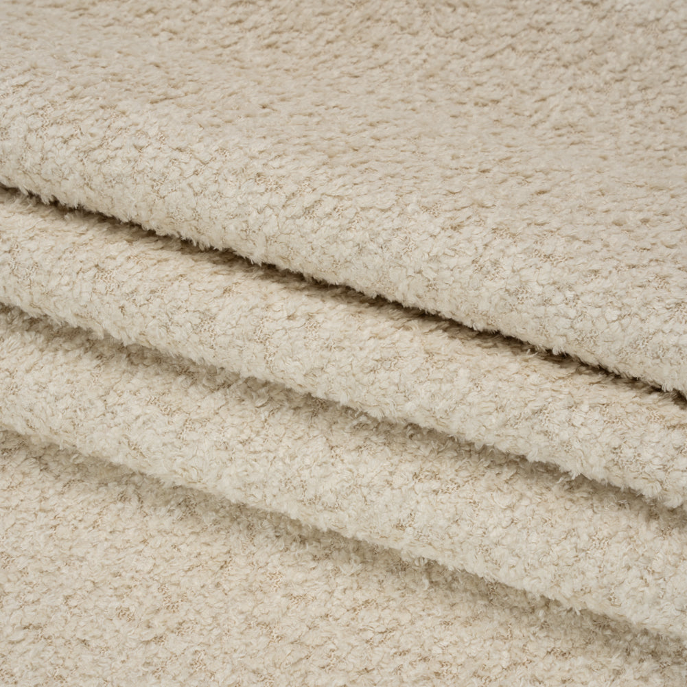 Crypton Linen Stain Resistant Plush Upholstery Boucle Folded