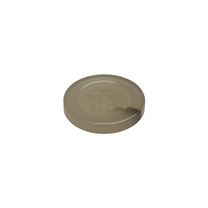 Plastic 4-Hole Button - 24L/15mm - Translucent Ivory with Gray Inclusion