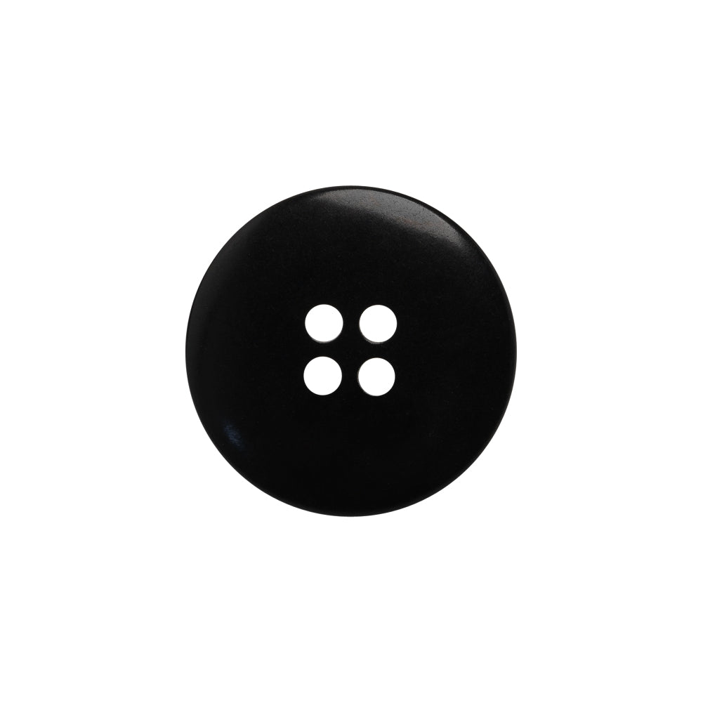 Plastic 4-Hole Button - 32L/20mm - Black Saucer - Detail