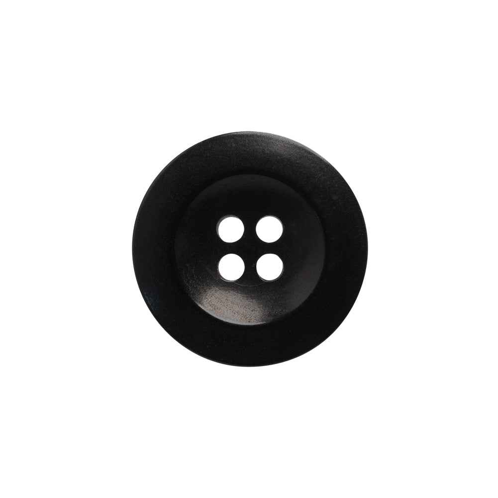 Plastic 4-Hole Button - 32L/20mm - Black Saucer