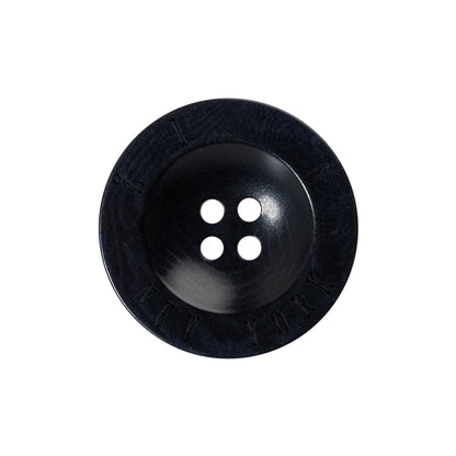 Plastic 4-Hole Button - 38L/24mm - Midnight Designer Logo Rim