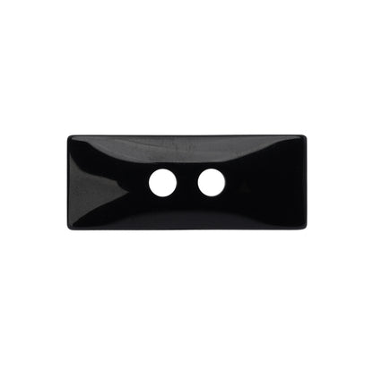 Rectangular Plastic 2-Hole Button - 40L/25.5mm - Navy Blue Swirls