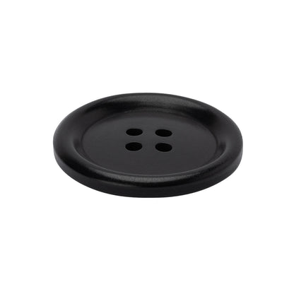 Plastic 4-Hole Button - 40L/25.5mm - Black