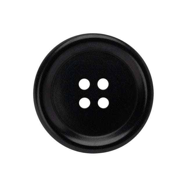 Plastic 4-Hole Button - 40L/25.5mm - Black