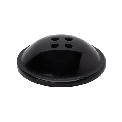 Plastic 4-Hole Button - 44L/28mm - Black Half Dome