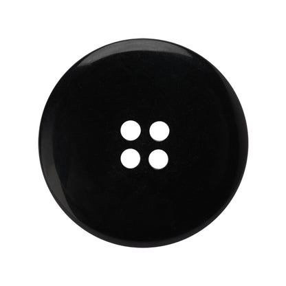 Plastic 4-Hole Button - 44L/28mm - Black Ink Well