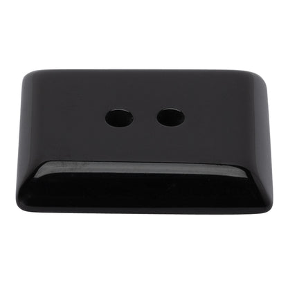 Rectangular Plastic 2-Hole Button - 60L/38mm - Black