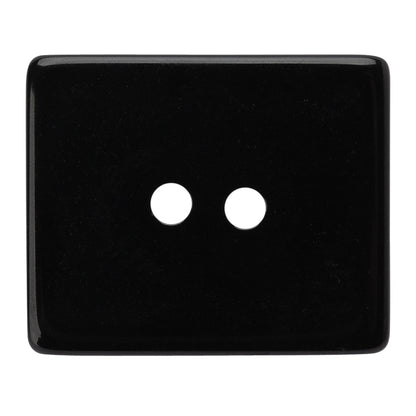 Rectangular Plastic 2-Hole Button - 60L/38mm - Black