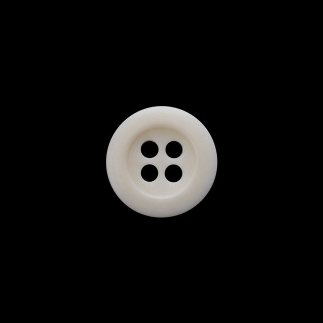Plastic 4-Hole Shirt Button - 20L/12.5mm - Off White