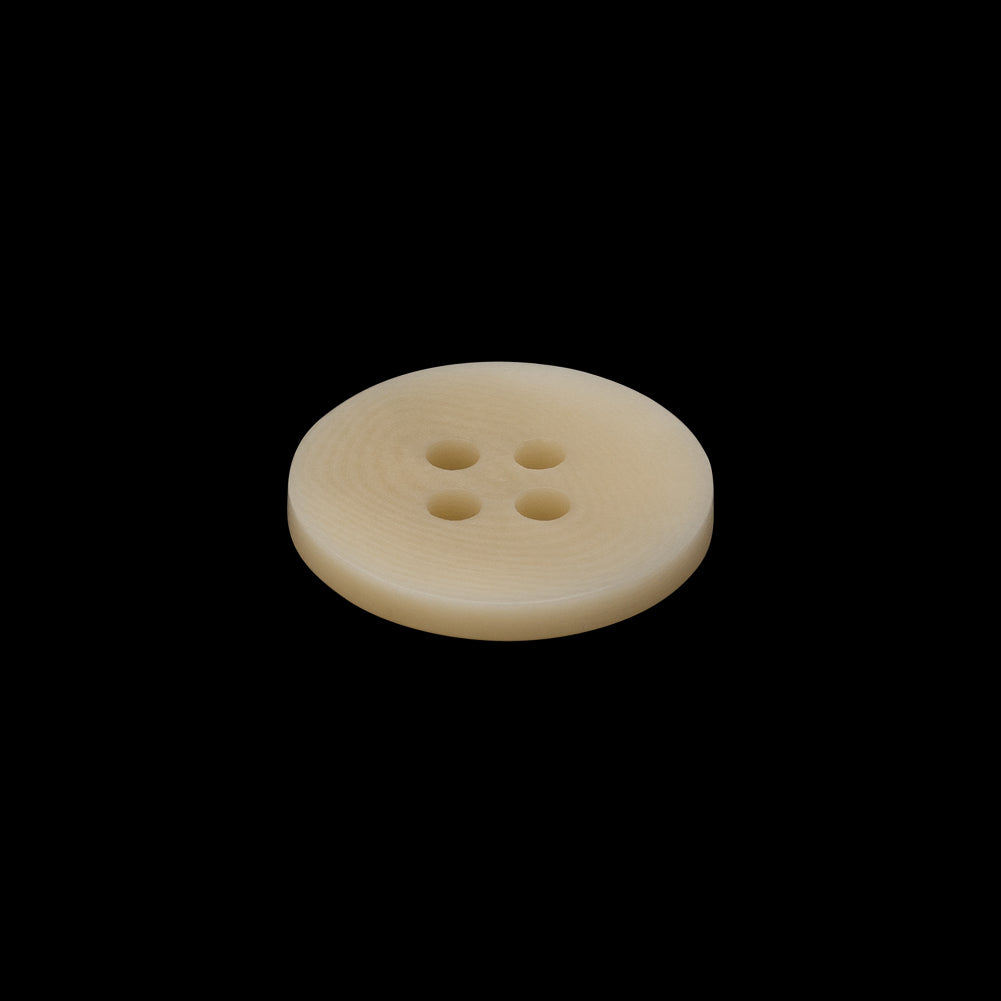 Plastic 4-Hole Button - 28L/18mm - Ivory and Beige Subtle Ombre - Folded