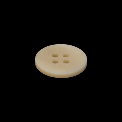 Plastic 4-Hole Button - 28L/18mm - Ivory and Beige Subtle Ombre