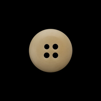 Plastic 4-Hole Button - 28L/18mm - Ivory and Beige Subtle Ombre