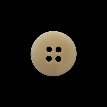 Plastic 4-Hole Button - 28L/18mm - Ivory and Beige Subtle Ombre