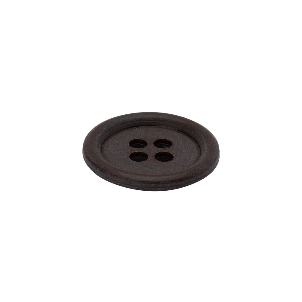 Plastic 4-Hole Button - 30L/19mm - Taupe Rolled Rim - Folded