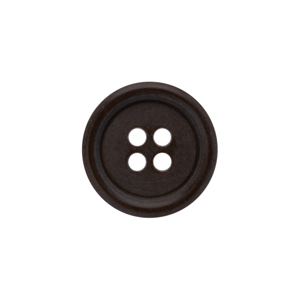 Plastic 4-Hole Button - 30L/19mm - Taupe Rolled Rim