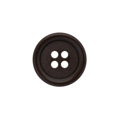 Plastic 4-Hole Button - 30L/19mm - Taupe Rolled Rim