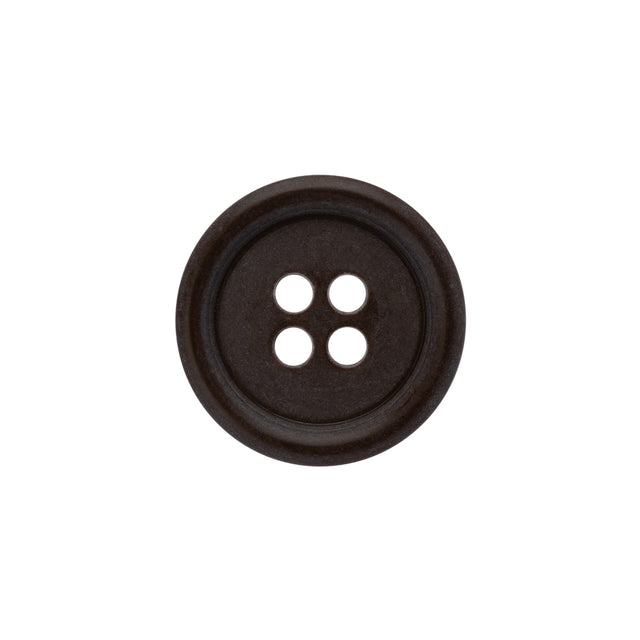 Plastic 4-Hole Button - 30L/19mm - Taupe Rolled Rim