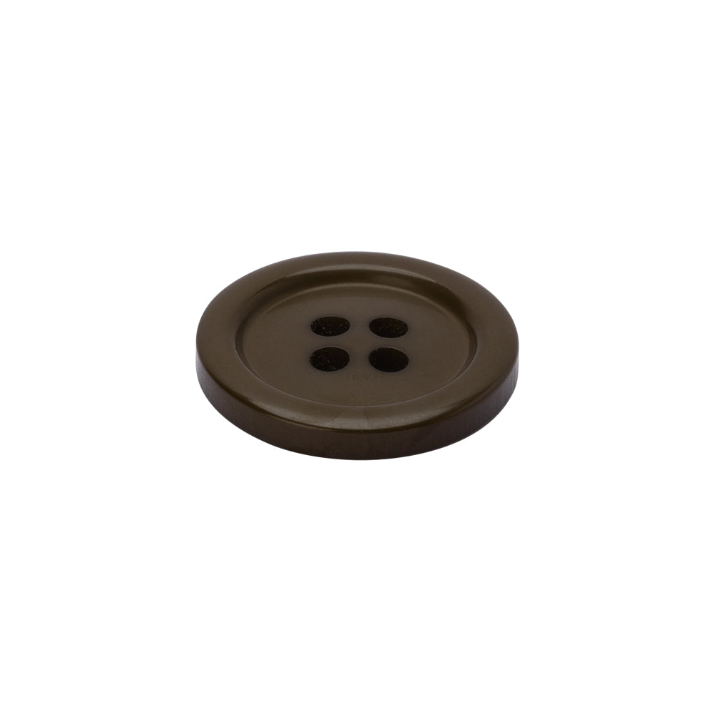 Plastic 4-Hole Button - 30L/19mm - Classic Brown - Folded