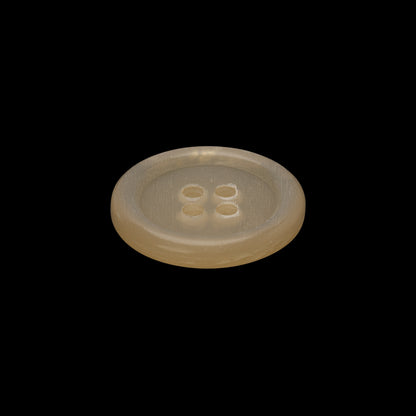 Plastic 4-Hole Button - 32L/20mm - Translucent Beige Rolled Rim