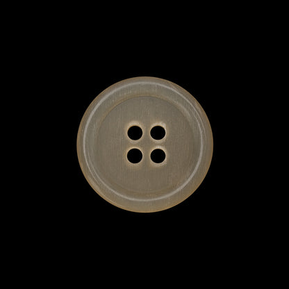 Plastic 4-Hole Button - 32L/20mm - Translucent Beige Rolled Rim