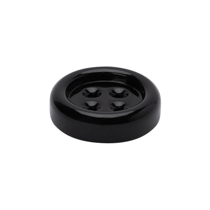 Metal 4-Hole Button - 36L/23mm - Black Enamel Coated