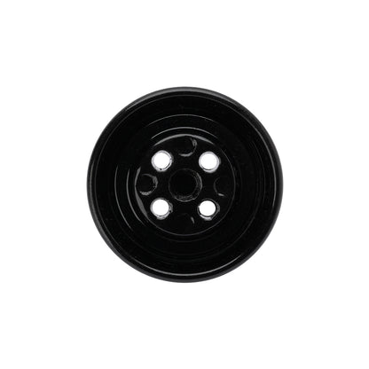 Metal 4-Hole Button - 36L/23mm - Black Enamel Coated