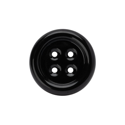 Metal 4-Hole Button - 36L/23mm - Black Enamel Coated