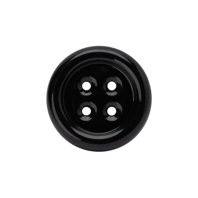Metal 4-Hole Button - 36L/23mm - Black Enamel Coated