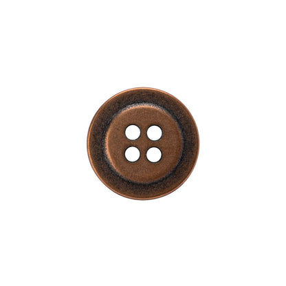 Metal 4-Hole Button - 24L/15mm - Copper