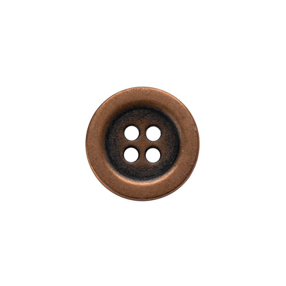 Metal 4-Hole Button - 24L/15mm - Copper