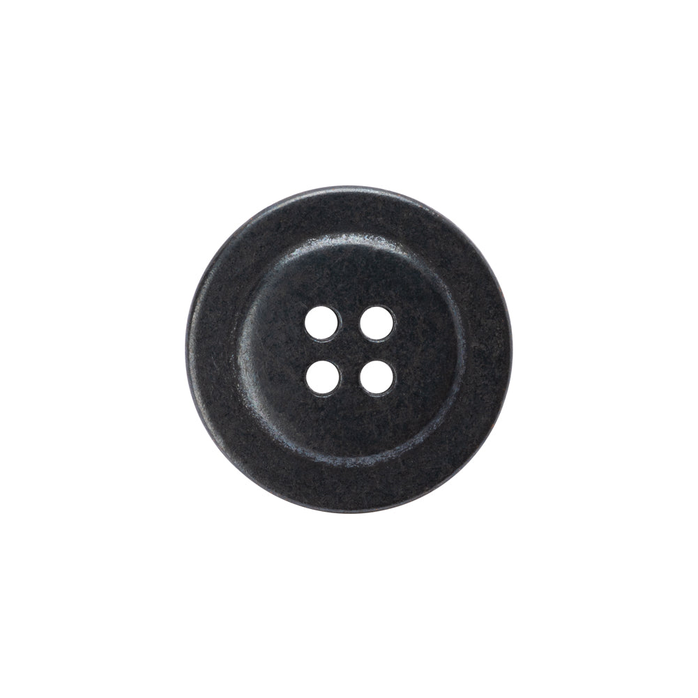 Metal 4-Hole Button - 32L/20mm - Pewter - Detail