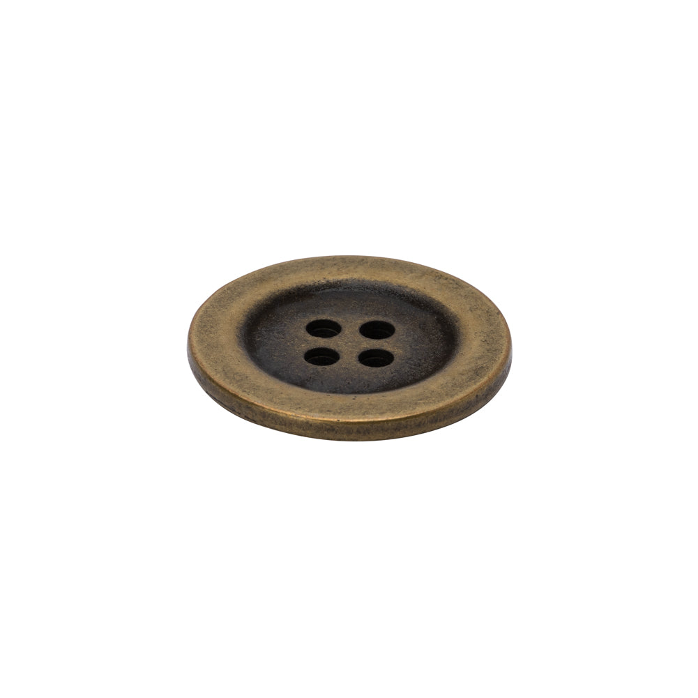 Metal 4-Hole Button - 32L/20mm - Gold - Folded