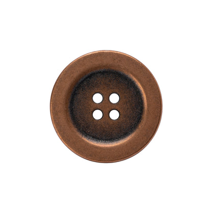 Metal 4-Hole Button - 36L/23mm - Copper