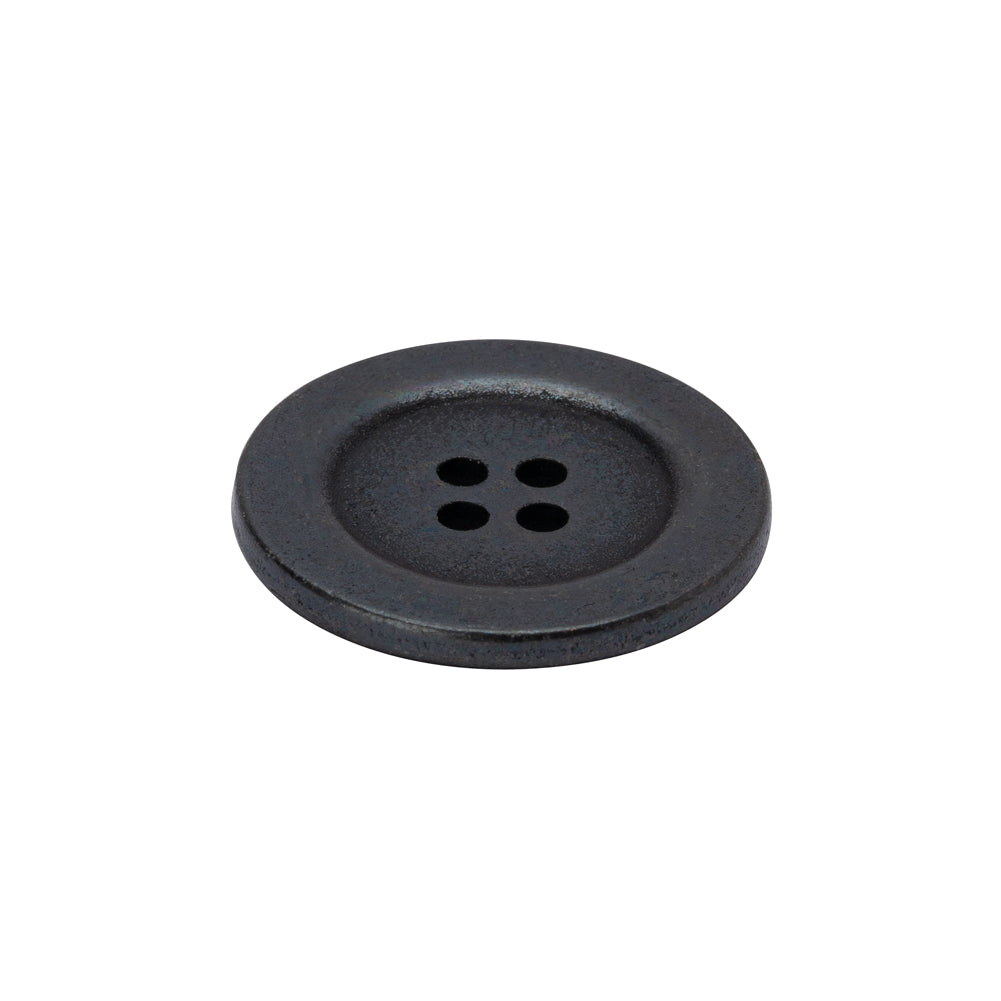Metal 4-Hole Button - 36L/23mm - Pewter - Folded