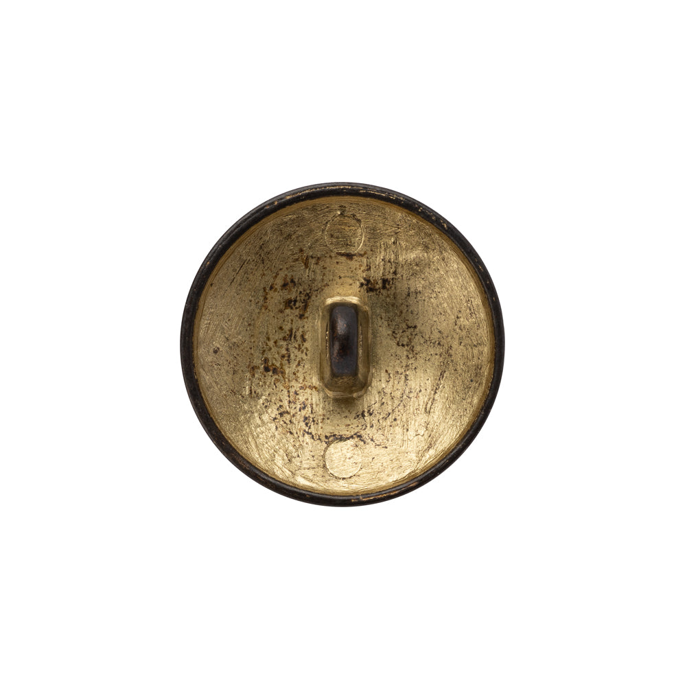 Metal Shank Back Button - 32L/20mm - Distressed Gold Crest - Detail