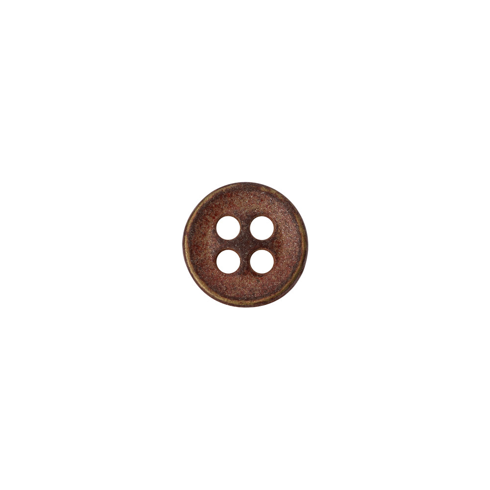 Metal 4-Hole Button - 16L/10mm - Matte Copper