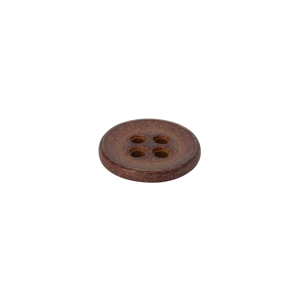 Metal 4-Hole Button - 20L/12.5mm - Matte Copper - Folded