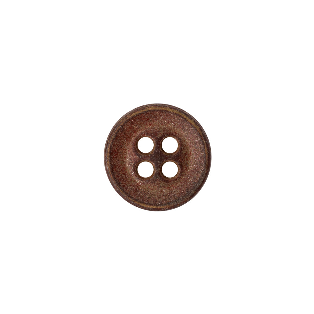 Metal 4-Hole Button - 20L/12.5mm - Matte Copper