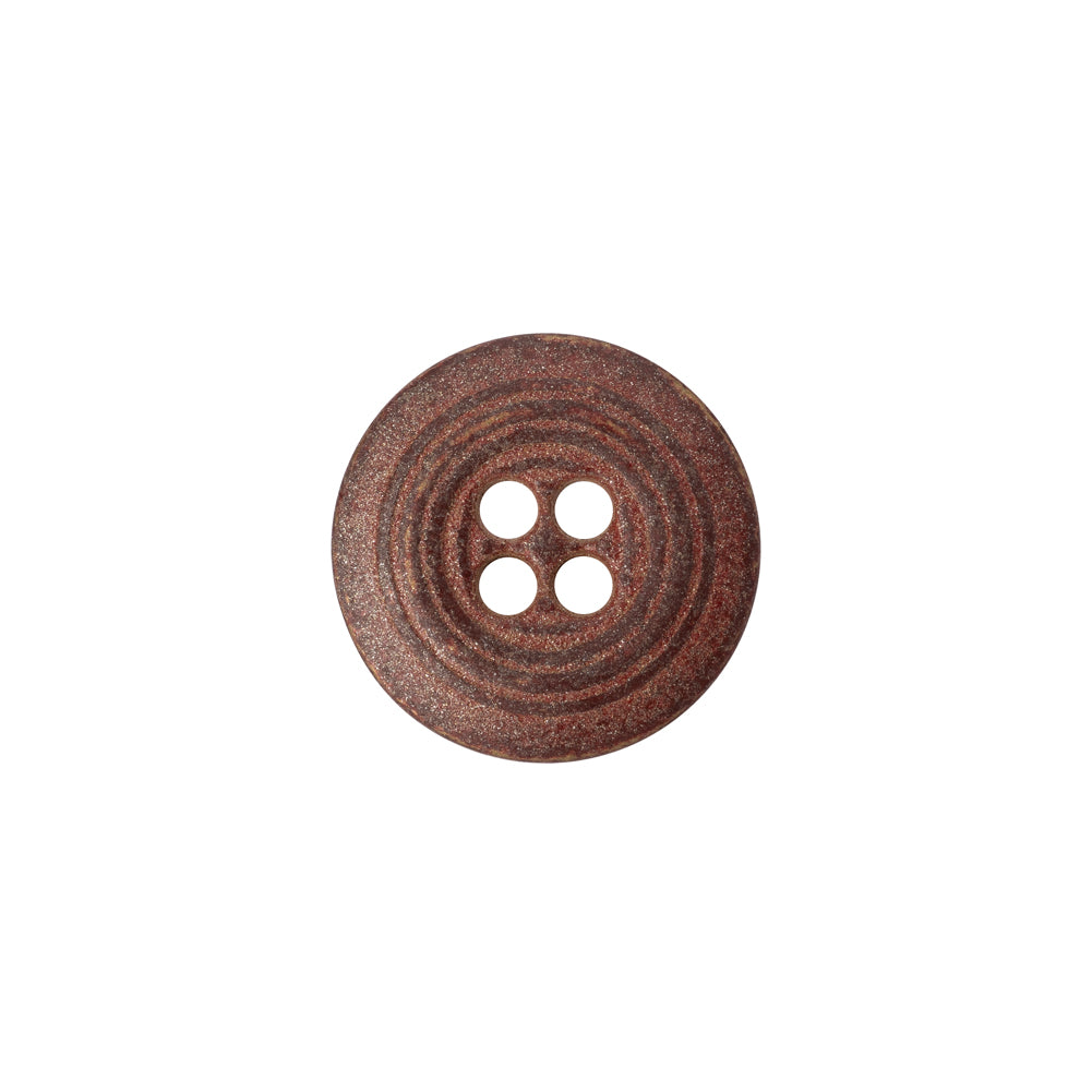 Metal 4-Hole Button - 24L/15mm - Matte Copper - Detail
